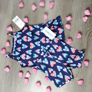 Carter's Baby Girl Heart Biker Short Set 3m